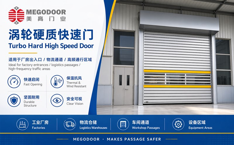 泰州车间物流门怎么选？美高门业推荐涡轮硬质快速门插图1